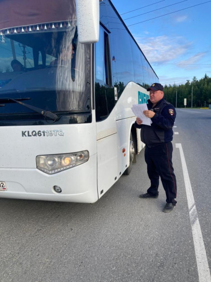 Проведена совместная проверка автобусов. Проведена совместная проверка автобусов.