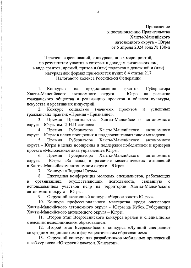 Постановление Правительства от 05.04.2024 № 130-п