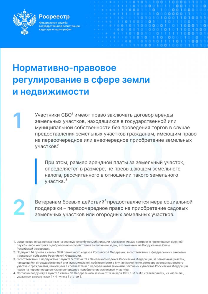 Росреестр поддерживает военнослужащих (ветеранов) – участников специальной военной операции и членами их семей в установленной сфере деятельности